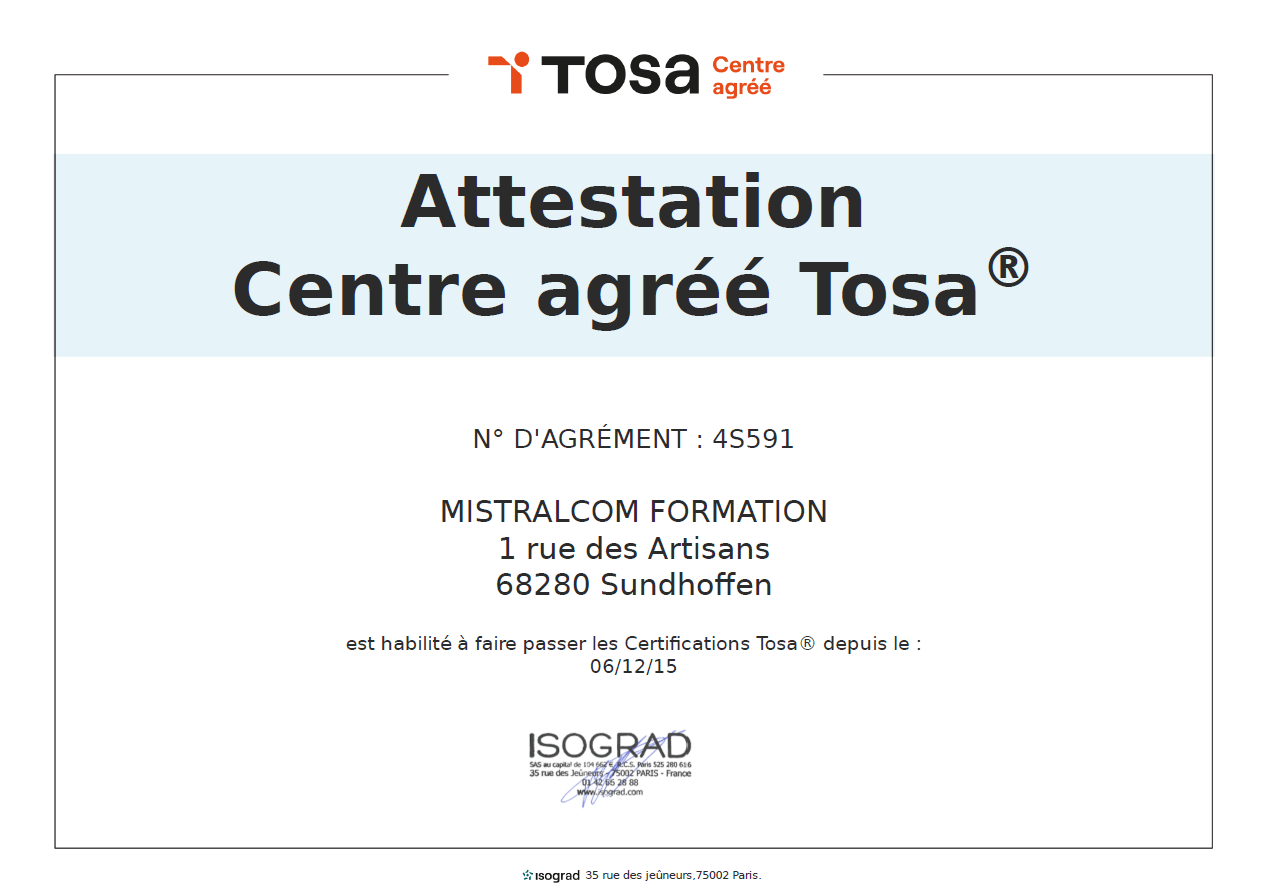 Mistralcom Formation certifié Qualiopi : un gage de qualité pour vos formations
