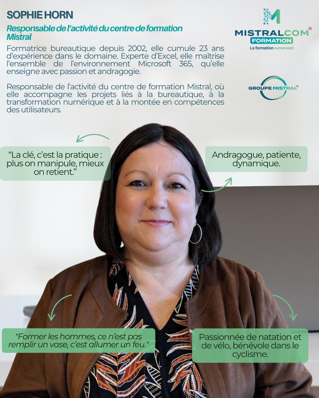 Portrait de Sophie: 10 ans d'expertise et de passion au service de la formation 