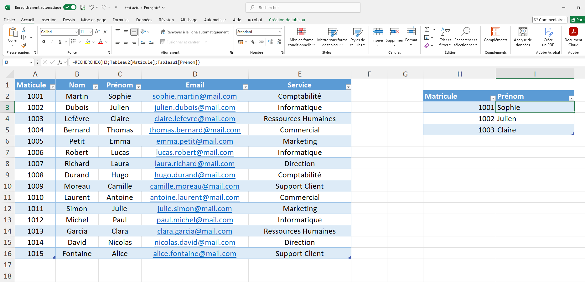 #2 Astuce Excel du mois : Découvrez la fonction RECHERCHEX, lalternative moderne à RECHERCHEV